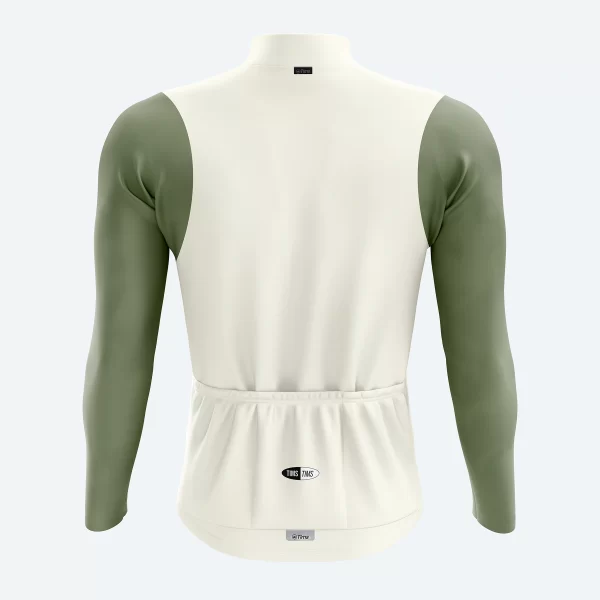 Jersey Manga Larga Crema / Verde