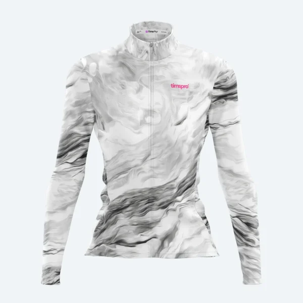 DAMA ML JASPEADO-2 JERSEY CLASICO MANGA LARGA DAMA CREMA