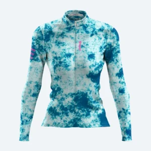 DAMA ML JASPEADO CELESTE 1 copia JERSEY CLASICO MANGA LARGA DAMA SKY