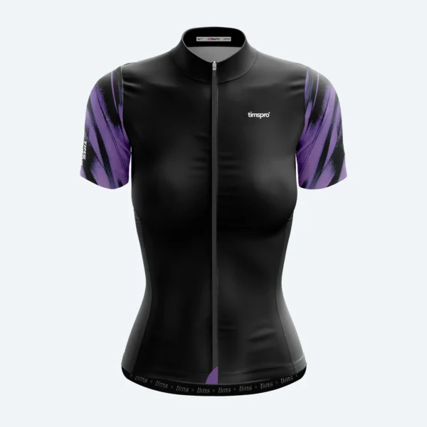 DAMA NEGRO-1 JERSEY PRO RACE CORTO DAMA VIOLET